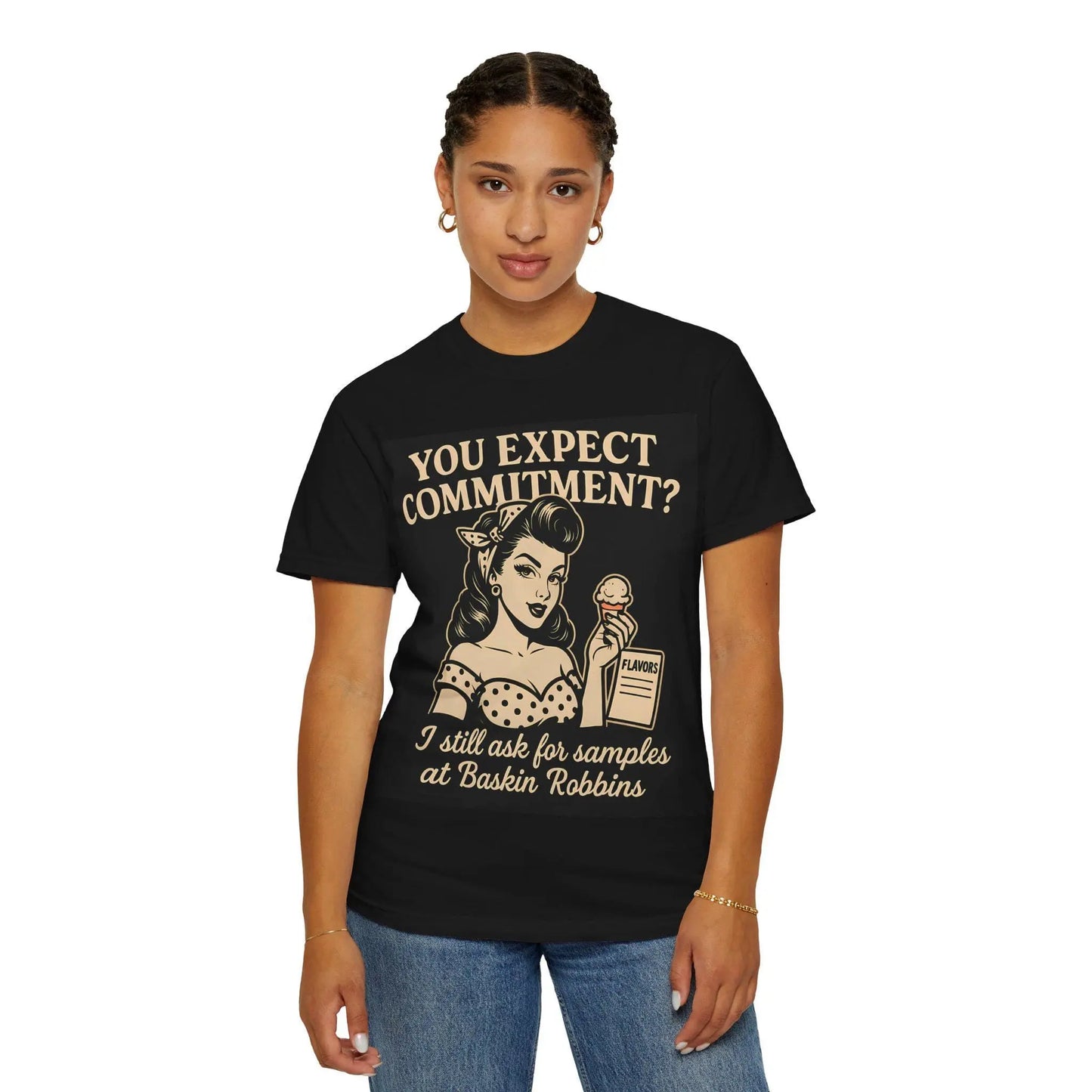 Ice Cream Quote T-Shirt: Women's Vintage Graphic Tee Yoycol