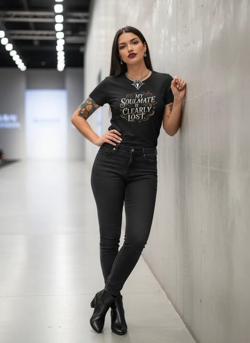 Funny Single Life Shirt: My Soulmate Is Lost - Women's Humor Apparel