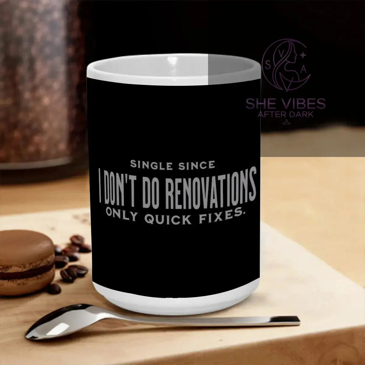 I Don’t Do Renovations Mug – Funny Quote Coffee Cup | Self-Love Era Gift | Bold Breakup Glow-Up Mug for Singles Yoycol