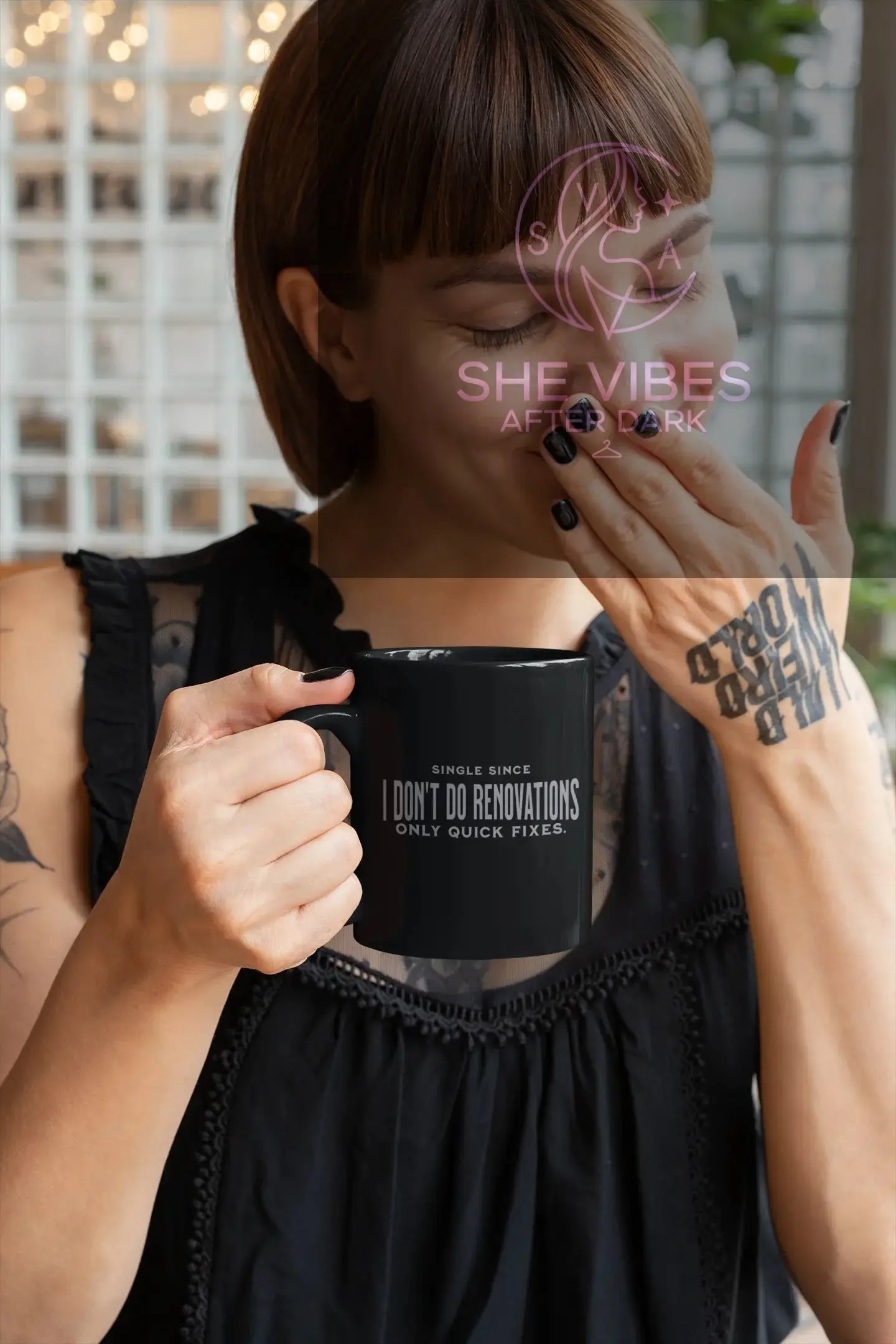 I Don’t Do Renovations Mug – Funny Quote Coffee Cup | Self-Love Era Gift | Bold Breakup Glow-Up Mug for Singles Yoycol