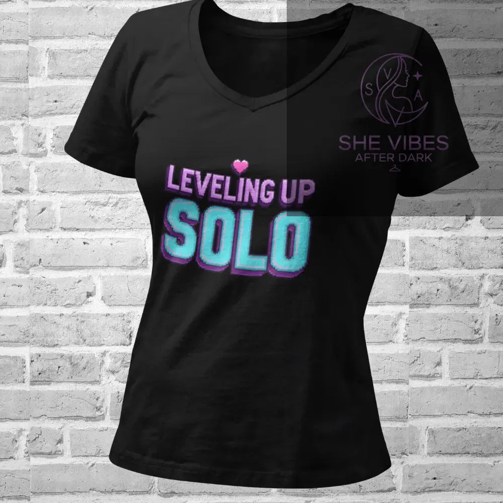 Leveling Up Solo T-Shirt, Single Life Shirt, Independent Woman Gift, Empowered Girl Top, Anti-Valentine's Day Tee Yoycol