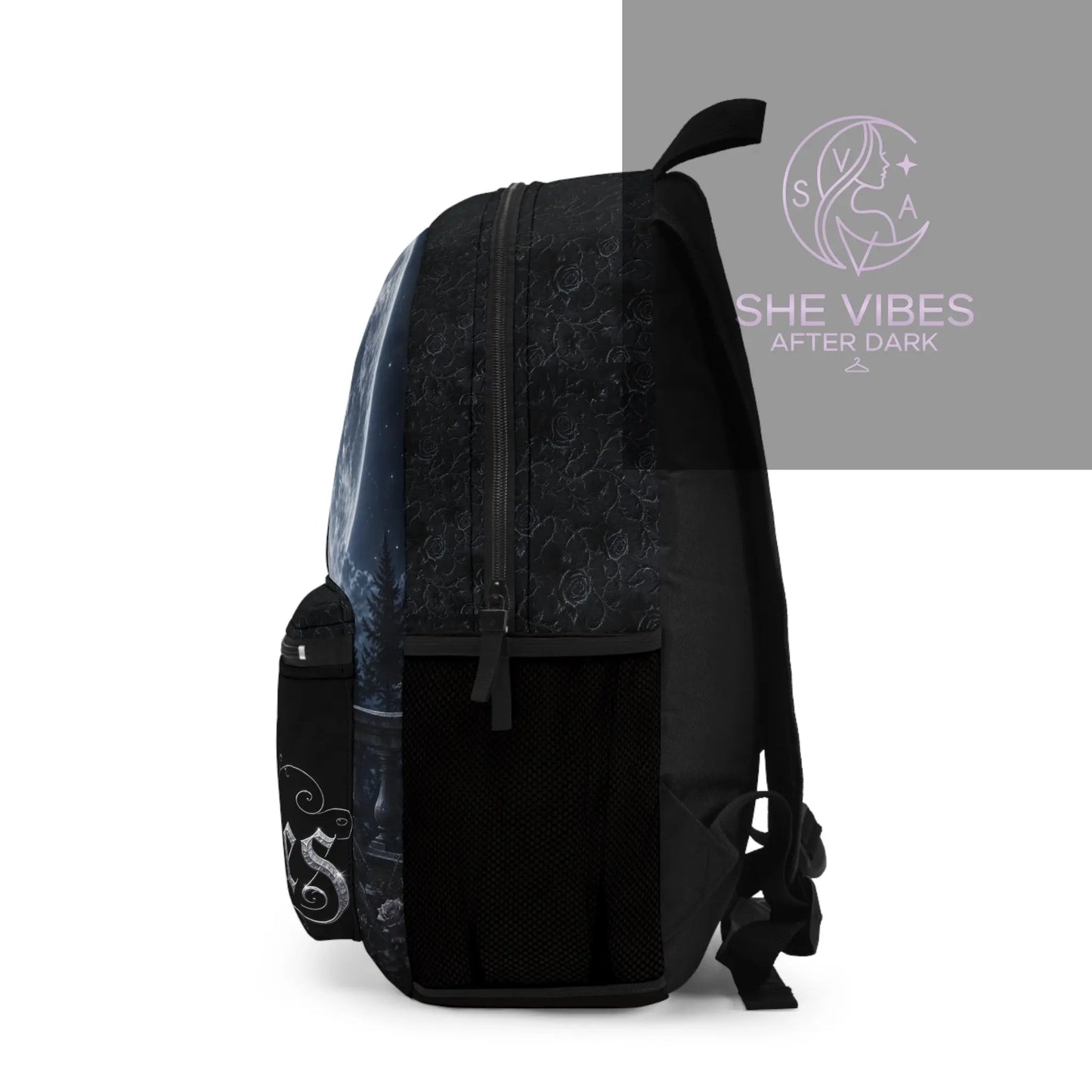 Moonlit Goth Fairies Backpack | Gothic Fairy Moonlight Design Printify  Bags SHE VIBES AFTER DARK