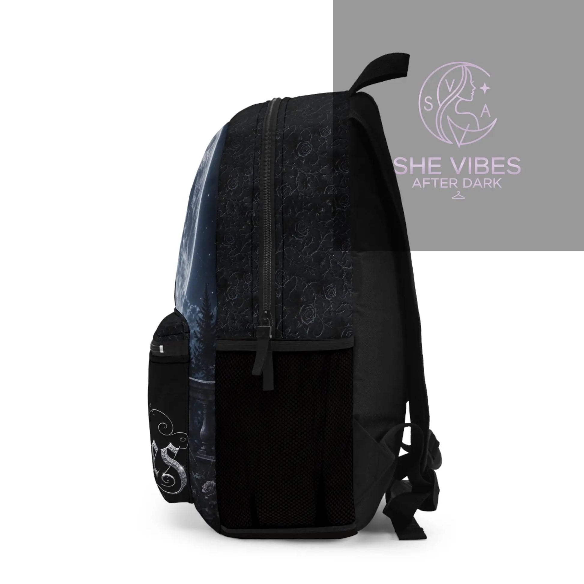Moonlit Goth Fairies Backpack | Gothic Fairy Moonlight Design Printify  Bags SHE VIBES AFTER DARK