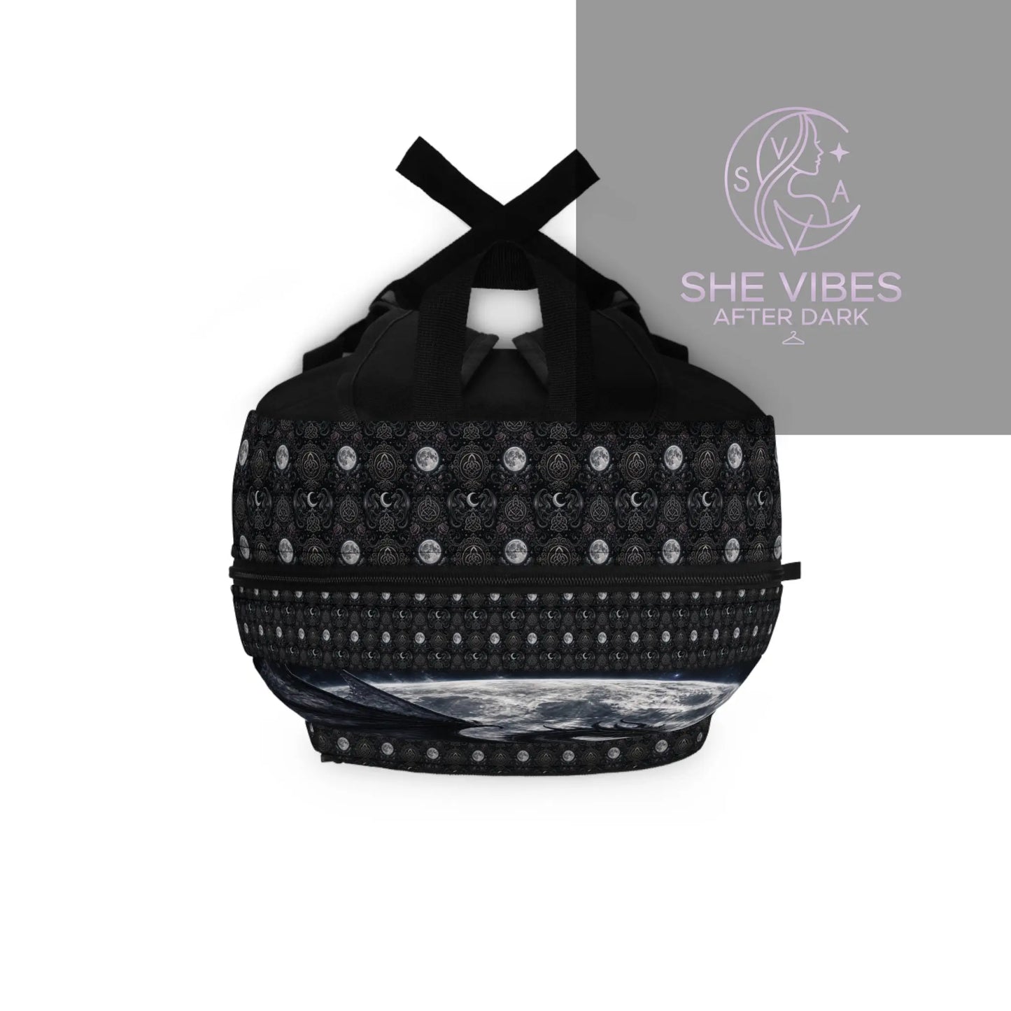 Moonlit Gothic Dragons Backpack | Medieval Dragon Moon Design Printify  Bags SHE VIBES AFTER DARK