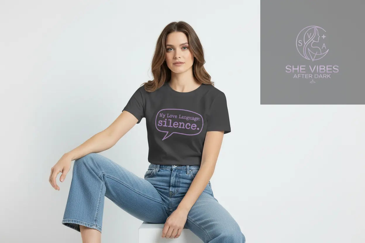 My Love Language: Silence. | Funny Introvert T-Shirt | Minimalist Sarcastic Quote Tee | Soft Cotton Unisex Fit