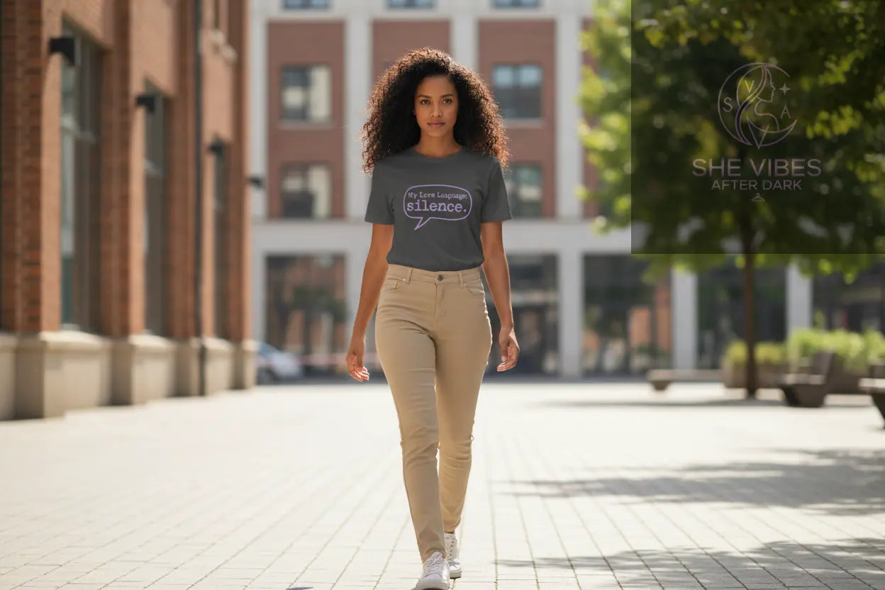 My Love Language: Silence. | Funny Introvert T-Shirt | Minimalist Sarcastic Quote Tee | Soft Cotton Unisex Fit