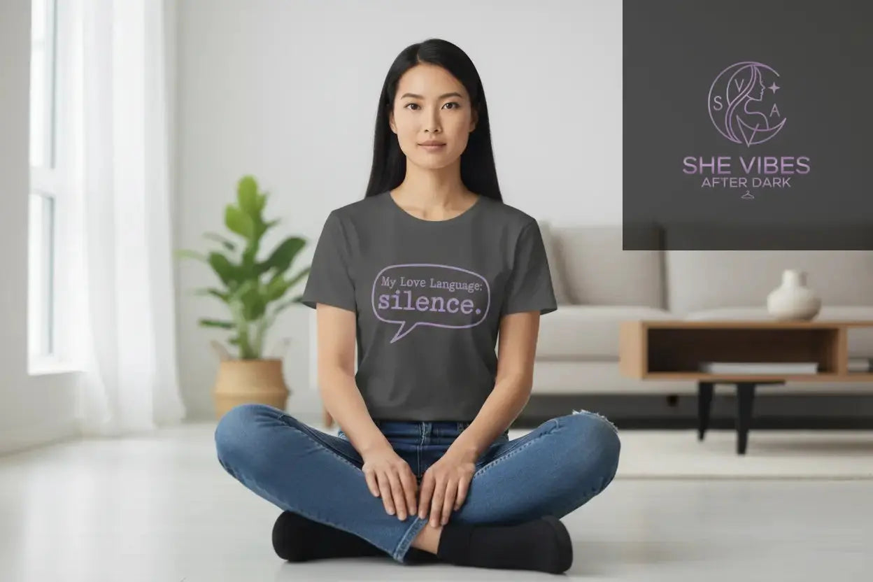 My Love Language: Silence. | Funny Introvert T-Shirt | Minimalist Sarcastic Quote Tee | Soft Cotton Unisex Fit