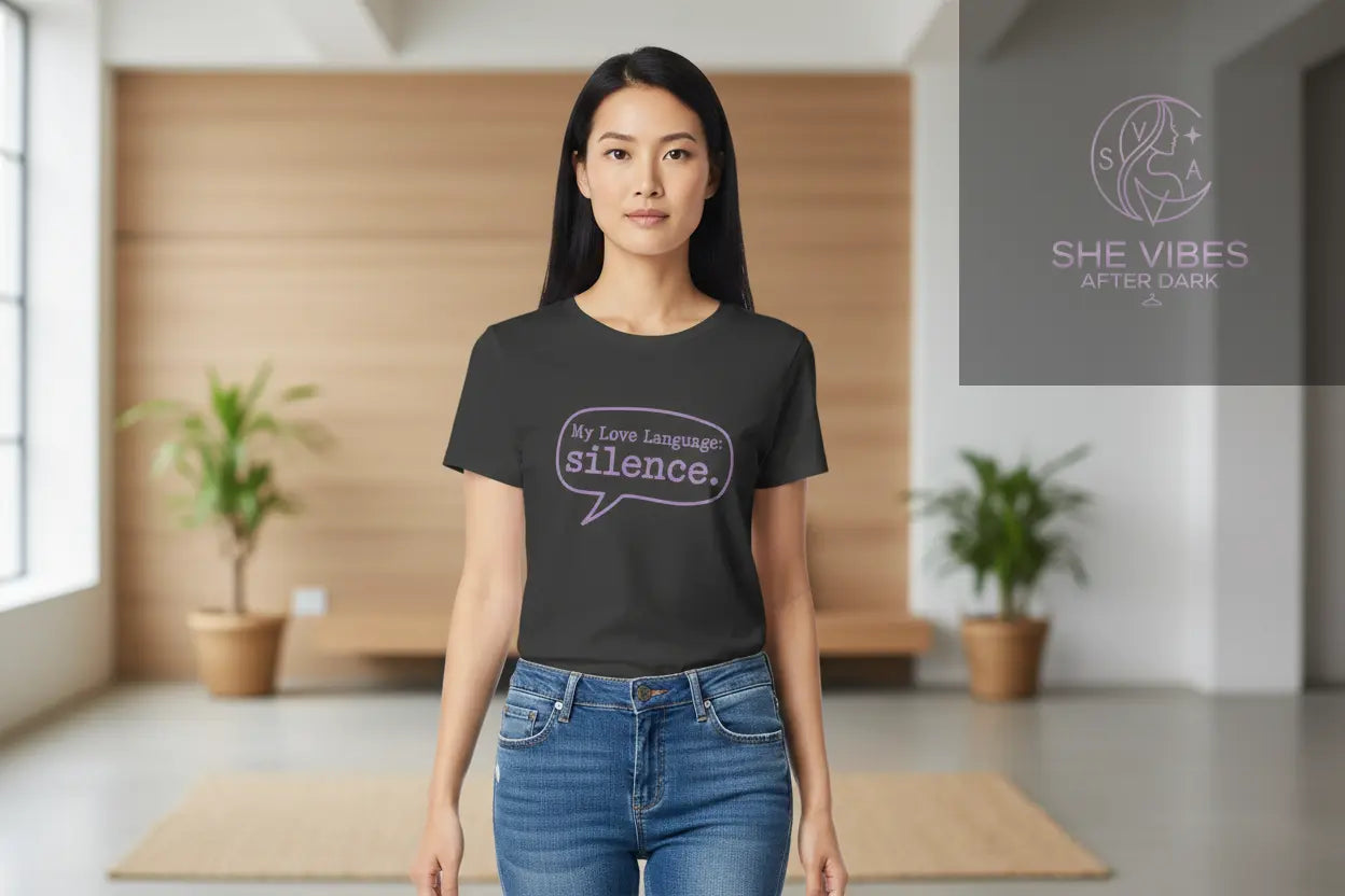 My Love Language: Silence. | Funny Introvert T-Shirt | Minimalist Sarcastic Quote Tee | Soft Cotton Unisex Fit
