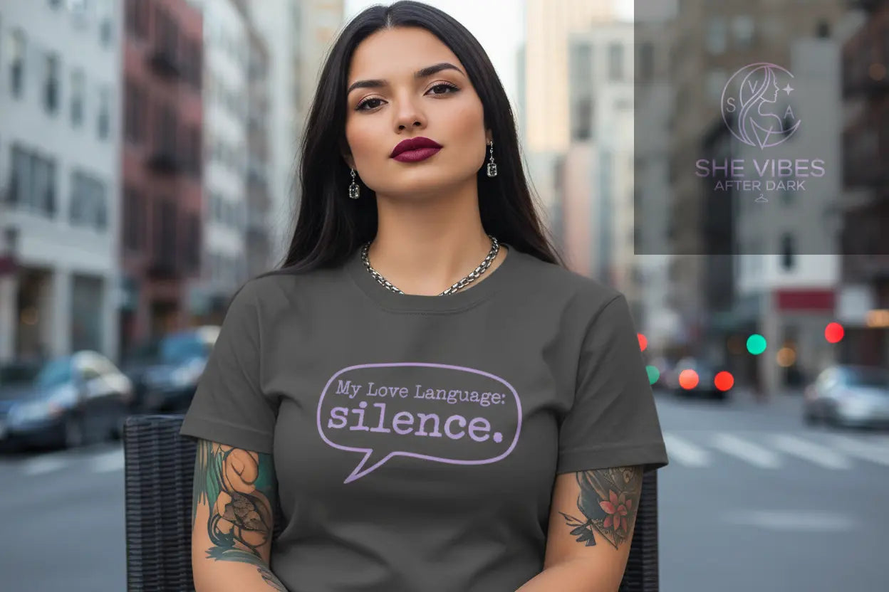 My Love Language: Silence. | Funny Introvert T-Shirt | Minimalist Sarcastic Quote Tee | Soft Cotton Unisex Fit