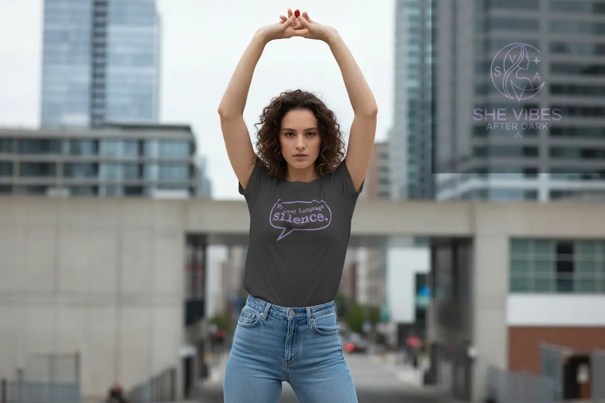 My Love Language: Silence. | Funny Introvert T-Shirt | Minimalist Sarcastic Quote Tee | Soft Cotton Unisex Fit