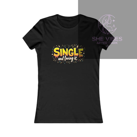 SINGLE LIFE and Loving It T-Shirt, Funny Single Girl Shirt, Anti-Valentine's Day Top, Leveling Up Solo Crop Tee, Gift for Independent Woman Printify  T-Shirt SHE VIBES AFTER DARK