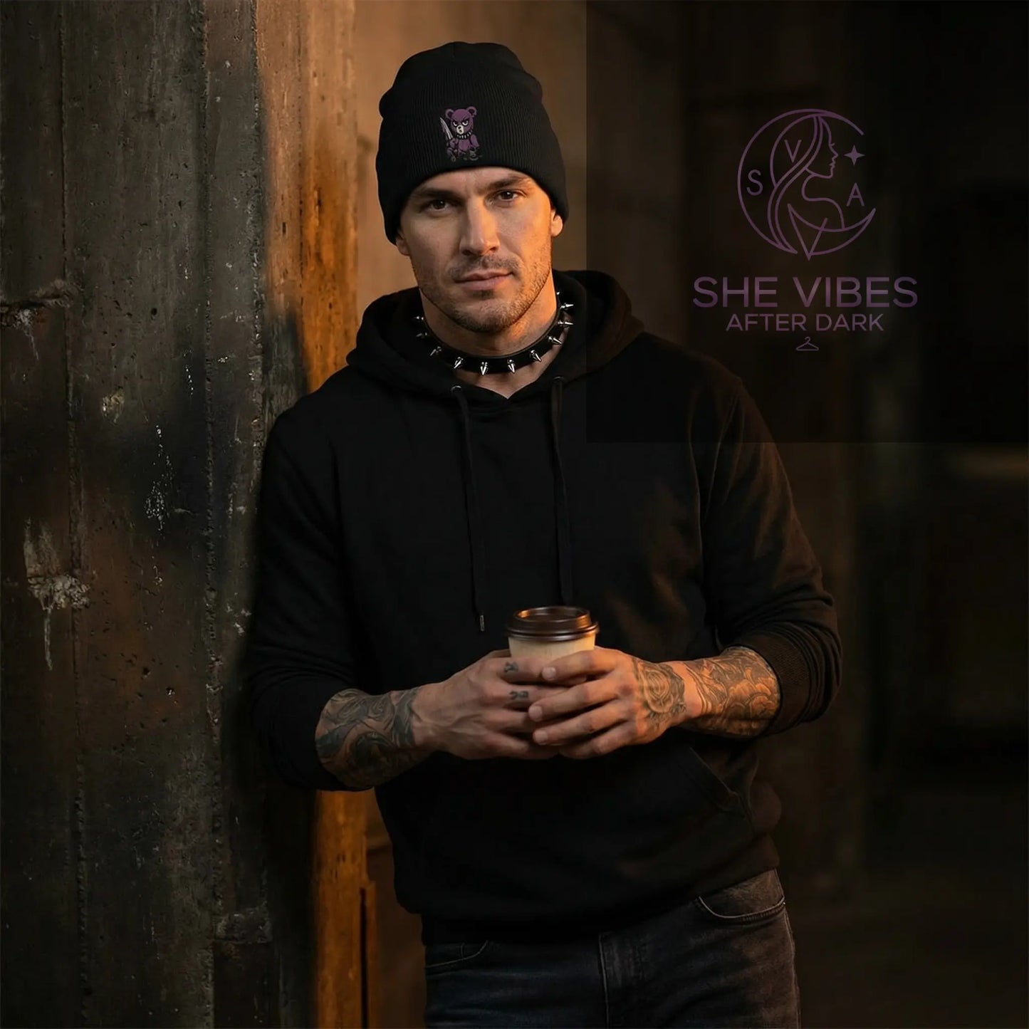 Single Life Quote Beanie – Cute but Psycho Teddy Bear Embroidered Hat for Him Yoycol  Beanie SHE VIBES AFTER DARK