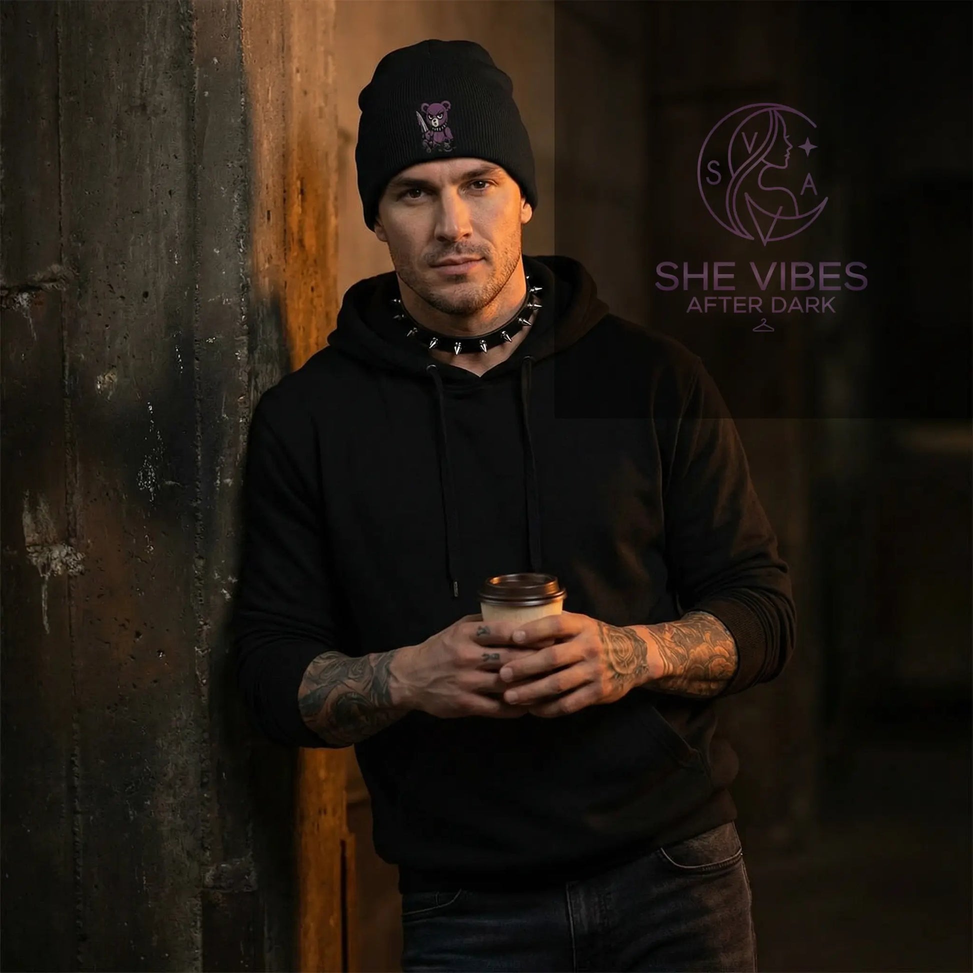 Single Life Quote Beanie – Cute but Psycho Teddy Bear Embroidered Hat for Him Yoycol  Beanie SHE VIBES AFTER DARK