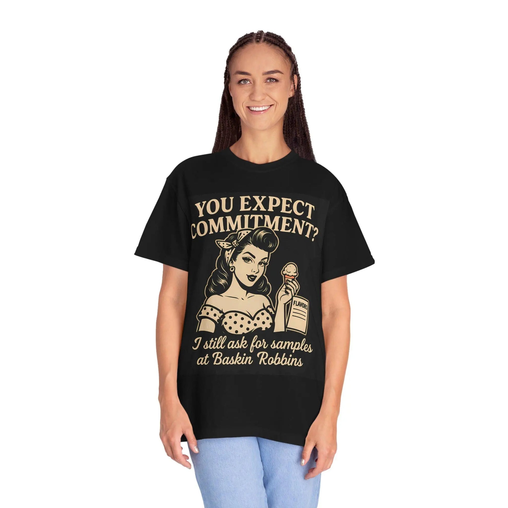Ice Cream Quote T-Shirt: Women's Vintage Graphic Tee Yoycol