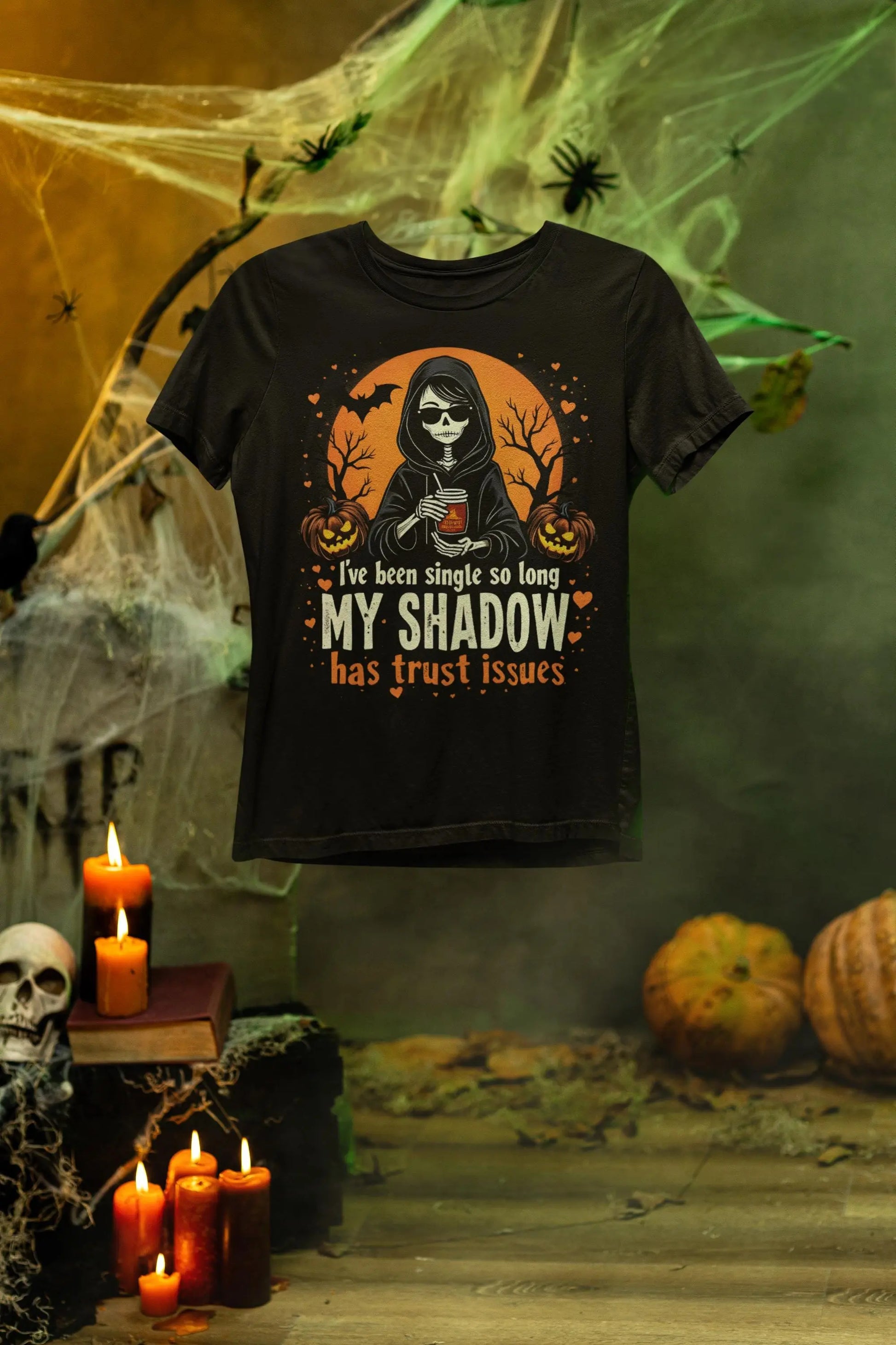 Funny Skeleton Halloween Shirt: Single Life Spooky Season Tee Yoycol
