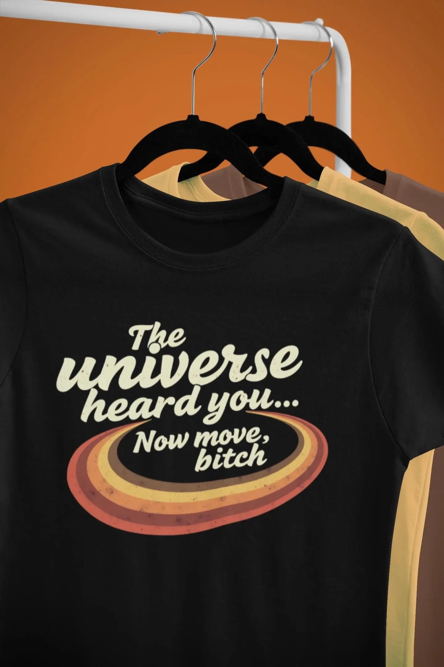 Retro Grunge Galaxy Graphic Tee: Unisex Black Cosmic Print T-Shirt SHE VIBES