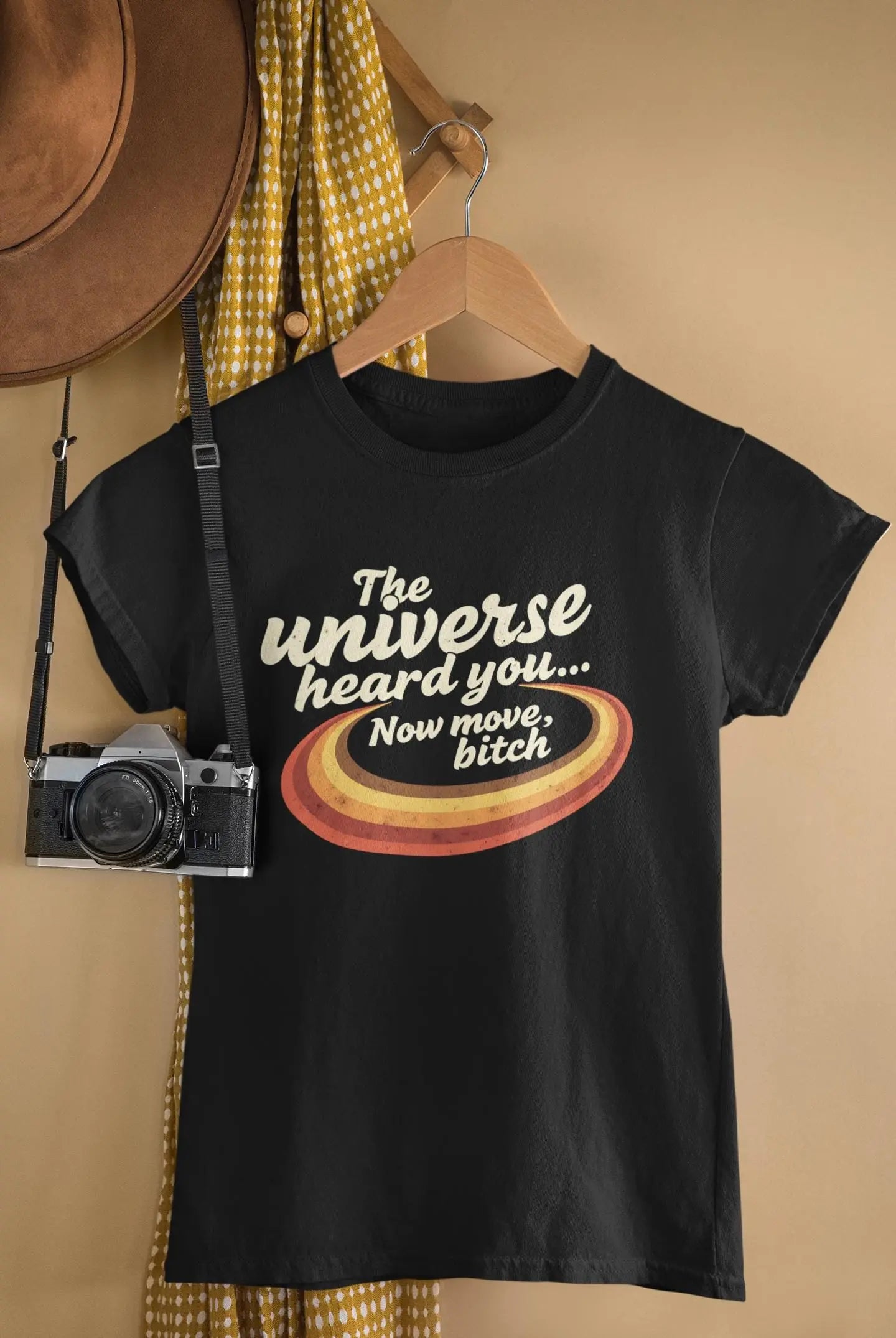 Retro Grunge Galaxy Graphic Tee: Unisex Black Cosmic Print T-Shirt SHE VIBES