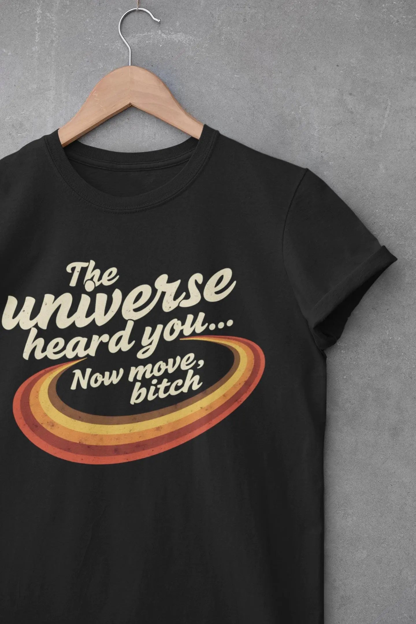Retro Grunge Galaxy Graphic Tee: Unisex Black Cosmic Print T-Shirt SHE VIBES